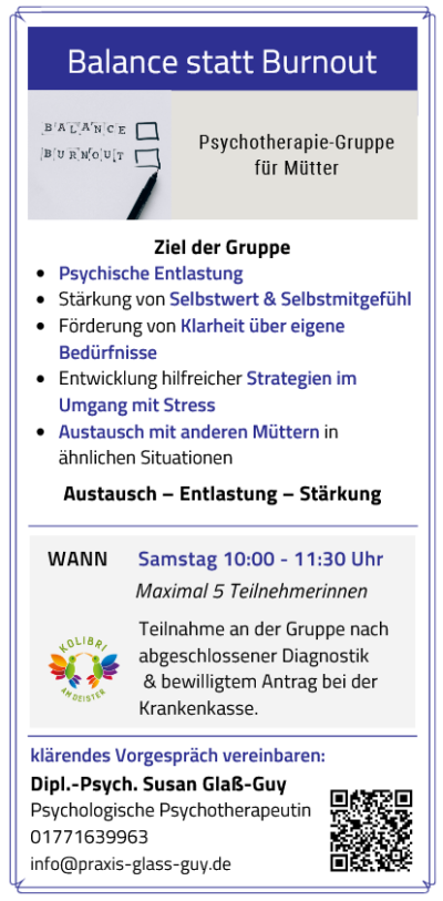 Balance statt Burnout