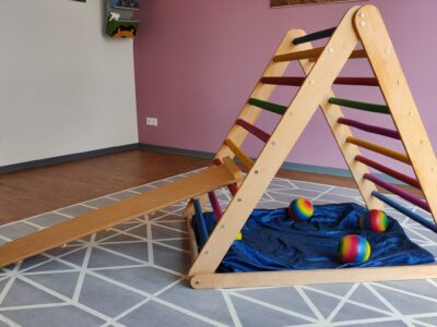 Kletterdreieck Beispielaufbau für die Spielzeit